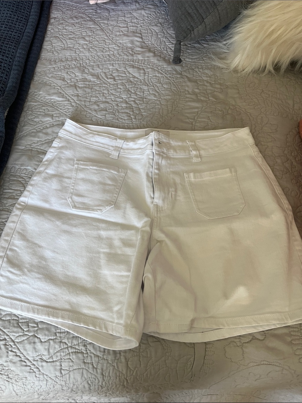 CAbi White Denim Pocket Shorts